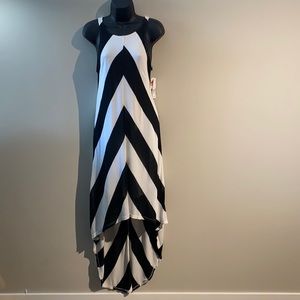 Ella Moss Black and White Racer Back Tank Dress